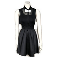 Custom Dress - Black with Bow Tie